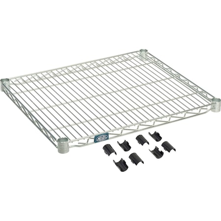 Nexel Poly-Z-Brite Wire Shelf 24inW x 21inD S2124Z